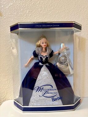Mattel Millennium Princess Barbie in Navy Blue and Silver Gown